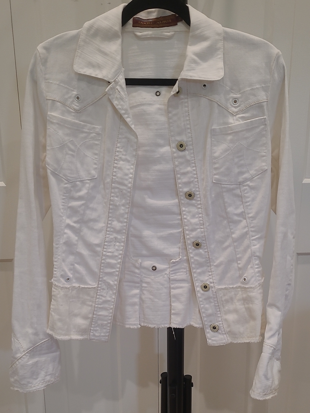 MARC AUREL White Women's Denim Jacket- Rare